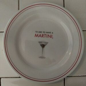 4 Vintage Restoration Hardware Dorothy Parker 7" Cocktail Plates Martini Fun